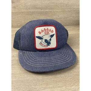 Baaaad Co. B-a-a-a-a-d Sheep Tricks VTG Trucker Hat Denim Patch Mesh Snapback